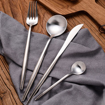 Nordic leon Western tableware set 18-10 steak knife fork and spoon three-piece set 304 stainless steel dinner spoon dessert spoon