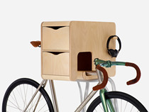 vadolibero BIKE BUTLER wooden bicycle storage cabinet indoor storage rack