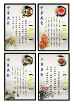 663 film poster board printed sticker material 954 food culture Chinese food publicity hanging painting