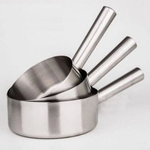 Stainless steel water spoon Kitchen water scoop thick long handle water Spoon thick drop resistant household water Shell water scoop