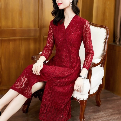 Water ink Canons noble wedding mother dress mother-in-law Mother-in-law wedding gown wedding Daughter Yangqi Middle age female spring