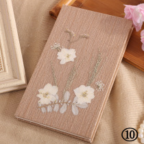 Handmade retro real dried flower book literature fresh couple Valentines Day gift real flower embossed notepad creative book