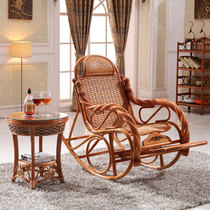 Rattan chair Rocking chair Rattan rocking chair Happy chair Rocking chair Elderly chair Leisure lunch break couch Balcony recliner