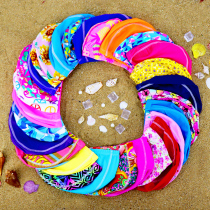 Three-needle five-line swimming cap for men and women plus size loose adult children long hair color pure pigment color cloth swimming cap