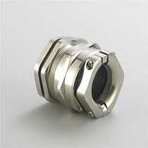 Double locking metal cable waterproof connector Tensile brass nickel-plated cable waterproof connector Waterproof butt head