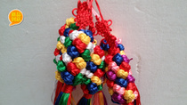 Tibet Tibetan style (hand-made Chinese knot Gesanghua diamond knot car ornaments) Yongbao Ping Ping a large