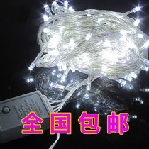 10 meters 100 white LED light string holiday celebration set Christmas tree Christmas decoration lights with tail plug