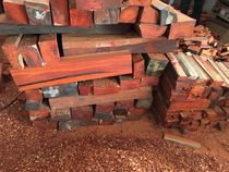 Small Leaf Purple Sandalwood Africa Koolwood Wood Custom Made Handicraft Original Kote Shank Knife Handle Clay Fig.