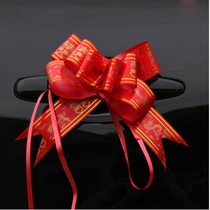 Wedding Car Pull Flowers butterfly knot Flowers Wedding wedding with pint red large caravan laflower garnish with wedding car decorated car door handle