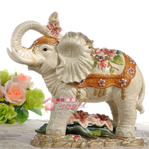 Fangya brand European-style Lily rich bamboo ceramics nose-lifting elephant ceramic ornaments home accessories gifts elephant