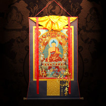Tibetan Thangka Portrait of Shakyamuni Embroidery National Tang Brocade Thangka painting Tantric hanging painting Buddha statue