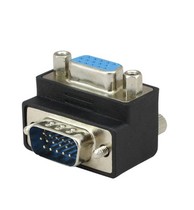 VGA adapter male to female 90 degree turn elbow TV display VGA interface turn direction