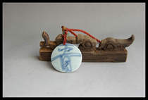 Old objects Antique miscellaneous Old board Old wood carving chicken wing wood pen holder Old wood pen holder