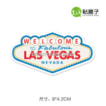 Las Vegas travel suitcase sticker personality laptop skateboard trolley case single waterproof sticker