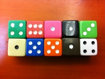 16mm Acrylic square angle color dice No 16 color fling crazy sales export products gift collection good products