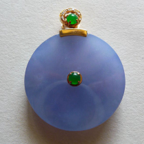 (Huaxing Jade) Myanmar Natural A Cargo Emerald 18K Ice Violet Ping Jieyang 1105