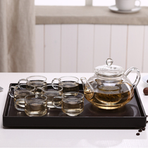 Teraz set of glass tea set kung fu transparent filter tea cup heating gift box set