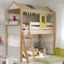 Childrens house bed tree house bed childrens cabin indoor House childrens tree house bed multifunctional combination bed