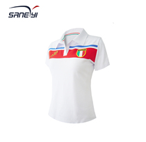 2019 summer womens sports thin cotton stretch lapel short sleeve T-shirt