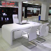 Fashionable white paint boss table classic big class fashion simple manager desk desk desk boss table