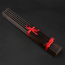 NEWREA new Black Warrior African ebony chopsticks 10 pairs of household tableware set low-key Noble