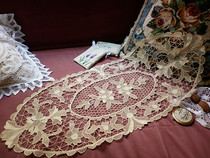 Handmade embroidered Xiaoshan ten thousand wisps lace lace embroidered lace embroidered with a collection table flag tablecloth tea table cover towels foreign trade cloth art