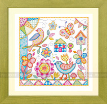 DMC self-equipped cross stitch kit cartoon small world childrens room decoration painting 61 gift cute cute