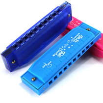  Sun flower 10 holes Bruce childrens beginner harmonica baby playing whistle musical instrument toys send tutorial music score