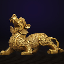 Brass Leftu Swing Piece a pair Opening Joe relocation New residence Gift Living Room Office Feng Shui Recruiting Craft Decorations