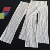 Rice Grain Foreign Trade Cotton Linen Lady Long Pants-Like Clothes Big Code Two Feet Seven Waist Circumference