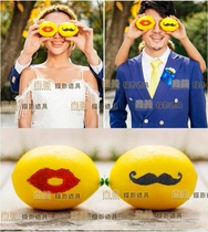 Personality photo photo props creative lemon beard lips funny props location travel wedding photography props