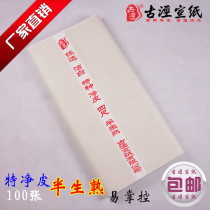 Special price 4 feet special net skin Half-raw and half-cooked rice paper Calligraphy Chinese painting Brush word practice special paper