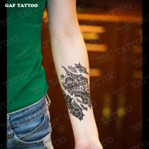 Geifei mechanical totem flower arm tattooed to realistic waterproof male and female personality tattooed with simulated totem cover