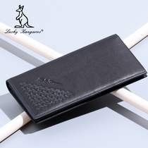 LUCKY KANGAROO MENS LEATHER WALLET FIRST layer COWHIDE long soft leather bag BUSINESS casual bag