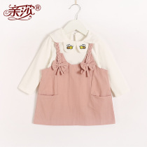 Spring new childlike girl kit for children Two sets of womens baby spring and baby baby baby two sets