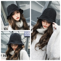 European and American devils fishermans hat female Korean version date 100 lap wool knit cap wool line hat art pelt hat autumn winter