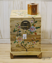 Log furniture solid wood furniture storage box container container box display chamber American village