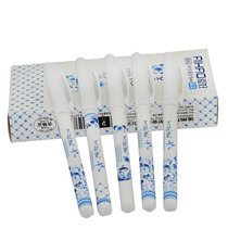 Hobby Stationery 8665 Neutral Pen Orchid Porcelain 0 5mm Crystal Blue Ink Blue Black Water Pen Blue Black Office Student Full Needle Tube Needle Head