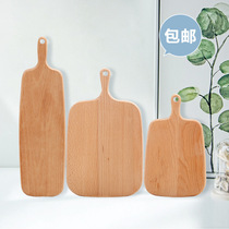 Wooden dim sum fruit chopping board fruit sushi board Korean kitchen cutting board natural beech pizza board