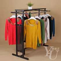 Clothing store shelf display rack mens and womens shelves landing Zhongdao rack clothing shelf height adjustment