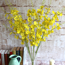 Single-branch Wenxin Dancing Orchid European-style high-end simulation flower Fake flower Simulation plant Wedding decoration arrangement floral arrangement