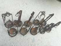 Old items iron lamp iron oil lamp retro lighting iron lamp lantern kerosene lamp old candle holder oil lamp antique Miscellaneous