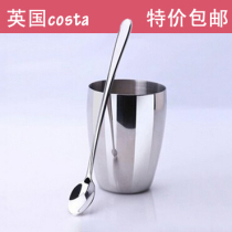 Double 12 clearance British Costa Western food long handle spoon stainless steel mixing spoon coffee spoon Japanese Korean style