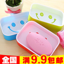 Creative home standing fashion bathroom home cute smiley double soap box cartoon soap box