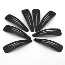 Bangs clip Korean side clip Frosted black clip BB clip Alloy plate hair word clip Hair accessories headdress water drop hair clip