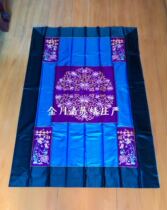 Jinyue Luosu embroidery Solemn gold and silver thread treasure flower worship set streamer treasure cover Longmen embroidery Buddhist crafts