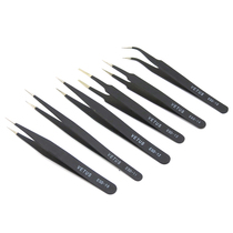 Precision stainless steel tweezers antistatic tweezers pliers Professional coves pick up the hair Tweezers Clips Elbows ELBOW FLAT HEADS