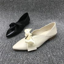 2019 Spring New Code Processing Leather Woman Silk Tape Butterfly Tip Butterfly Leather Two Han - Edition Woman Skies