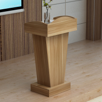 Wooden black walnut podium speaker counter reception desk welcome desk European courtesy desk reception desk