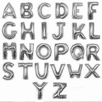 16 inch 35cm silver aluminum foil gold letter balloon wedding wedding room birthday proposal confession digital balloon